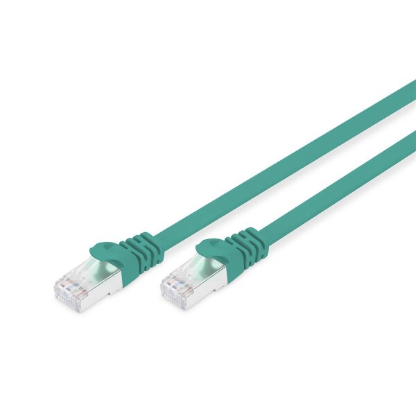 DK-1644-A-F-0025/G - CAT 6A U-FTP Patchkabel, Cu, PVC AWG 30/7,  0,25 m Grün