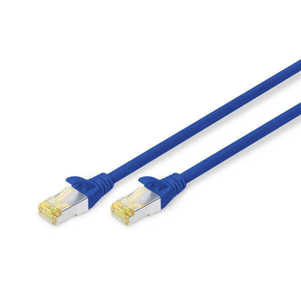 DIGITUS DK-1644-A-010/B - CAT 6A S-FTP Patchkabel, Cu, LSZH AWG 26/7, Länge 1 m, Farbe Blau