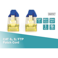 DIGITUS DK-1644-A-010/B - CAT 6A S-FTP Patchkabel, Cu, LSZH AWG 26/7, Länge 1 m, Farbe Blau