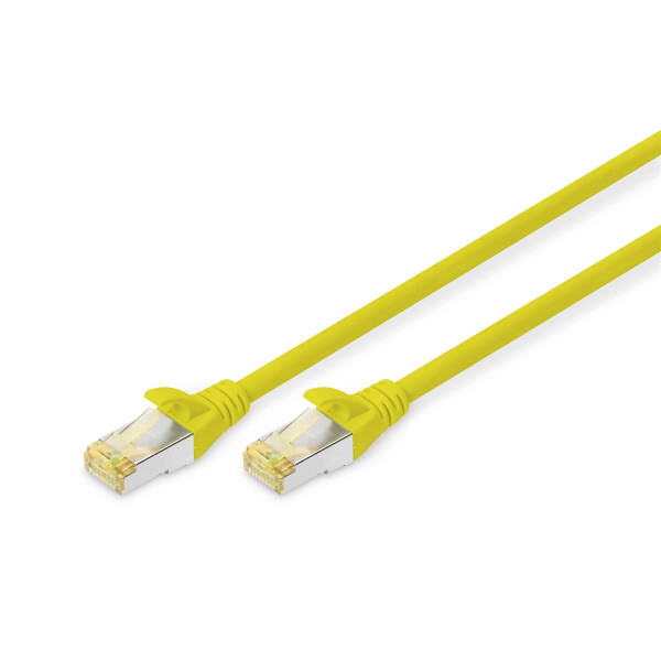 DIGITUS DK-1644-A-010/Y - CAT 6A S-FTP Patchkabel, Cu, LSZH AWG 26/7, Länge 1 m, Farbe Gelb