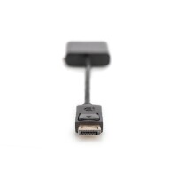 DIGITUS AK-340409-001-S - DisplayPort Adapterkabel, DP - DVI (24+5) St/Bu, 0.15m,m/interlock, DP 1.1a komp., CE, sw