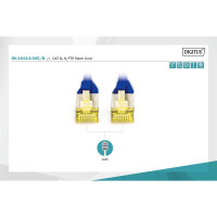 DIGITUS DK-1644-A-005/B - CAT 6A S-FTP Patchkabel, Cu, LSZH AWG 26/7, Länge 0,5 m, Farbe Blau