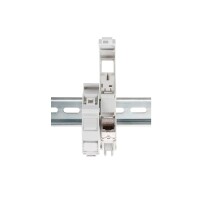 DIGITUS AN-25187 - Hutschienen Adapter für 1x Keystone Modul, IP20 Beschriftungsfeld und Staubschutz, für DN-93617