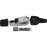 DIGITUS DN-93631 - Cat.6A Feldstecker, STP, Staubschutzkappe, Knickschutz