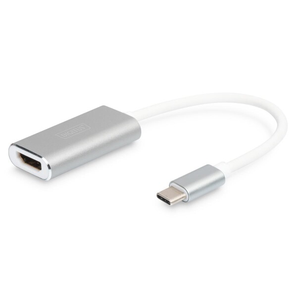 DIGITUS DA-70836 - USB Type-C 4K HDMI Adapter, 20cm Kabellänge Aluminium Gehäuse, Chipset: AG9310