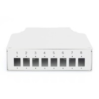 DIGITUS DN-96891 - Hutschienen Spleißbox für 8 LC/DX Kupplungen grau grau