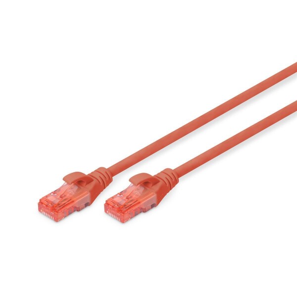 DIGITUS DK-1617-010/R - CAT 6 U-UTP Patchkabel, Cu, LSZH AWG 26/7, Länge 1 m, Farbe Rot