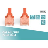 DIGITUS DK-1617-010/R - CAT 6 U-UTP Patchkabel, Cu, LSZH AWG 26/7, Länge 1 m, Farbe Rot