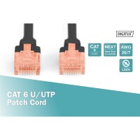 DIGITUS DK-1617-010/BL - CAT 6 U-UTP Patchkabel, Cu, LSZH AWG 26/7, Länge 1 m, Farbe Schwarz