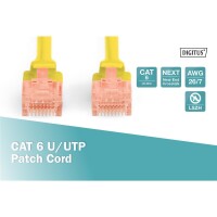 DIGITUS DK-1617-010/Y - CAT 6 U-UTP Patchkabel, Cu, LSZH AWG 26/7, Länge 1 m, Farbe Gelb