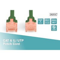 DIGITUS DK-1617-020/G - CAT 6 U-UTP Patchkabel, Cu, LSZH AWG 26/7, Länge 2 m, Farbe Grün