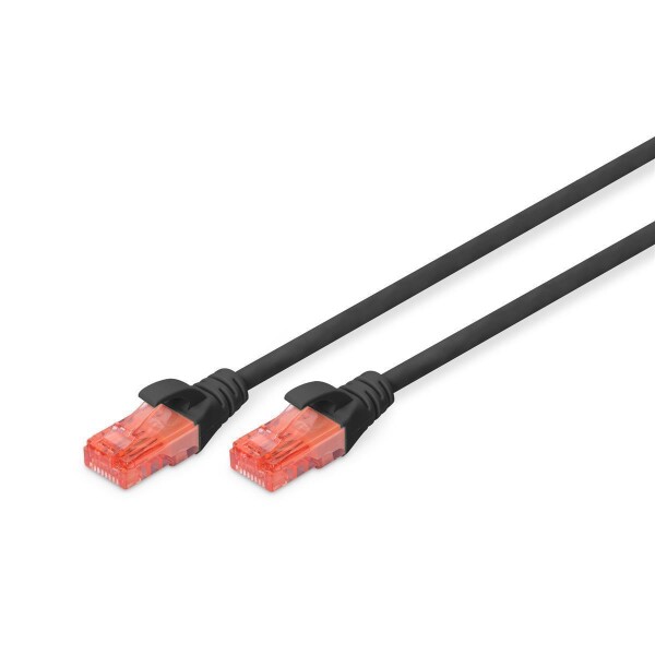 DIGITUS DK-1617-050/BL - CAT 6 U-UTP Patchkabel, Cu, LSZH AWG 26/7, Länge 5 m, Farbe Schwarz