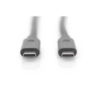 DIGITUS AK-300139-010-S - USB Type-C Anschlusskabel, Type-C zu C St/St, 1.0m, Gen2, 5A, 10GB, 3.1 Version, CE, sw