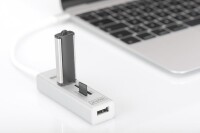 DIGITUS DA-70243 - USB 2.0 Type-C HUB mit Kartenleser 3x USB 2.0. 1x SD, 1x MicroSD Port, Aluminium