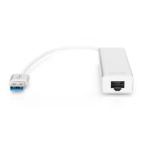 DIGITUS DA-70250-1 - USB 3.0, 3-Port HUB & Gigabit LAN Adapter 3xUSB A/F,1xUSB A/M,1xRJ45 LAN, Win/Mac OS
