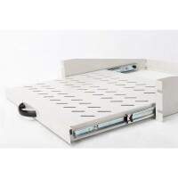 DIGITUS DN-19-TRAY-2-450 - 2HE ausziehb. Fachboden f. Schr. ab 450 mm Tiefe 88x483x352 mm, bis 30 kg, Grau (RAL7035)
