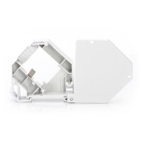 DIGITUS AN-25186 - Hutschienen Adapter für 1x Keystone Module, IP20 Beschriftungsfeld, Erdungsfeder, Seitenabdeckung