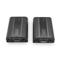 DIGITUS DS-55204 - 4K HDMI 2.0 Extender Set, UHD 4K*2K@60 Hz 30/60 m via Netzwerkkabel (Cat 6, 6a, 7),