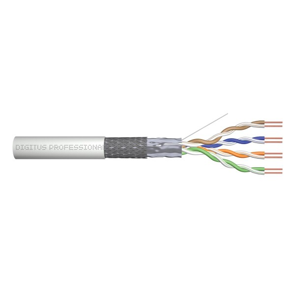 DIGITUS DK-1531-V-1 - CAT 5e SF-UTP Installationskabel, 100 MHz Eca (PVC), AWG 24/1, 100 m Karton, Simplex, Grau