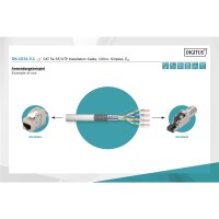 DIGITUS DK-1531-V-1 - CAT 5e SF-UTP Installationskabel, 100 MHz Eca (PVC), AWG 24/1, 100 m Karton, Simplex, Grau