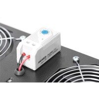 DIGITUS DN-19-FAN-2-WM-T-SW - Dachlüftereinheit für Wandgehäuse 2 Lüfter, Therm., Schalt., Schwarz (RAL 9005)
