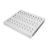 DIGITUS DN-19-TRAY-2-600 - 1HE ausziehb. Fachboden für 600 mm Tiefe Schränke 40x485x368 mm, bis 25 kg, grau (RAL 7035)