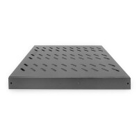 DIGITUS DN-19-TRAY-2-600-SW - 1HE ausziehb. Fachboden für 600 mm Tiefe Schränke 40x485x368mm, bis 25 kg, schwarz (RAL 9005)