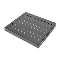 DIGITUS DN-19-TRAY-2-600-SW - 1HE ausziehb. Fachboden für 600 mm Tiefe Schränke 40x485x368mm, bis 25 kg, schwarz (RAL 9005)