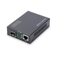 DIGITUS DN-82130 - Gigabit Ethernet Medienkonverter, SFP SFP offener Slot, ohne SFP Modul