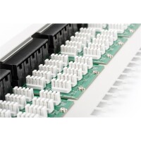 DIGITUS DN-91350-1 - CAT 3 ISDN Patch Panel, ungeschirmt, 50-Port RJ45, 8P4C, LSA, 1HE, Rack Mount, grau, 482x44x109
