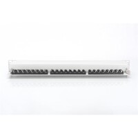 DIGITUS DN-91624S-EA - CAT 6A Patch Panel, geschirmt,1HE, 24-Port, 8P8C, RAL 7035, 483 mm (19")