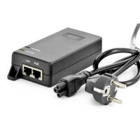 DIGITUS DN-95103-2 - Gigabit Ethernet PoE+ Injector, 802.3at Power Pins:4/5(+),7/8(-), 30W