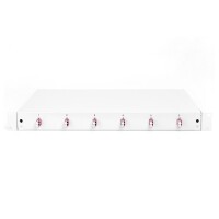 DIGITUS DN-96330-4 - LWL Spleißbox, 1HE, bestückt, 6x LC DX, OM4 inkl. Spleißkass., gefärbte Pigtails, Kupplungen