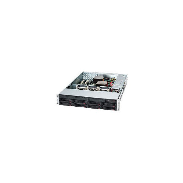 Supermicro SC825TQC-600LPB - Rack - Server - Schwarz - EATX - 2U - HDD - Netzwerk - Leistung - Stromausfall - System