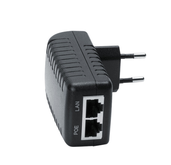 Auerswald PoE Injector - 10,100 Mbit/s - IEEE 802.3af - Schwarz - 48 V - 100 - 240 V - 50 Hz