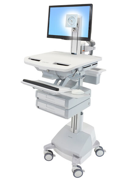 Ergotron StyleView - Multimedia-Wagen - Aluminium - Grau - Weiß - Aluminium - Kunststoff - Zink Stahl - Flachbildschirm - 17,7 kg - 61 cm (24")
