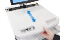 Ergotron StyleView - Multimedia-Wagen - Aluminium - Grau - Weiß - Aluminium - Kunststoff - Zink Stahl - Flachbildschirm - 15 kg - 61 cm (24")