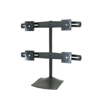 Ergotron DS Series DS100 Quad Monitor Desk Stand - 14 kg - 61 cm (24 Zoll) - 75 x 75 mm - 100 x 100 mm - Schwarz