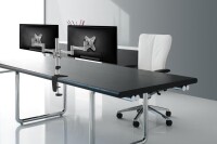 Neomounts FPMA-D1330DSILVER Monitorarm 10-27" - Klemme/Durchführung - 25,4 cm (10") - 68,6 cm (27") - 100 x 100 mm - Höhenverstellung - Silber