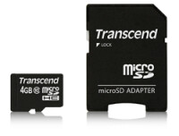 Transcend TS4GUSDHC10 - 4 GB - MicroSDHC - Klasse 10 - NAND - 90 MB/s - Schwarz