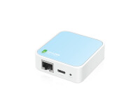 TP-LINK TL-WR802N - Wi-Fi 4 (802.11n) - Einzelband (2,4GHz) - Eingebauter Ethernet-Anschluss - Blau - Weiß - Tabletop-Router