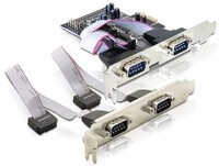 Delock 4 x serial PCI Express card - PCIe - Silber - 0,2304 Mbit/s - Kabelgebunden - Windows 2000/XP/XP-64/Vista - Linux - MAC