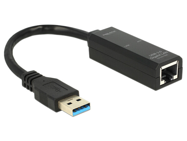 Delock Adapter USB 3.0 > Gigabit LAN 10/100/1000 Mb/s - Netzwerkadapter - SuperSpeed USB 3.0