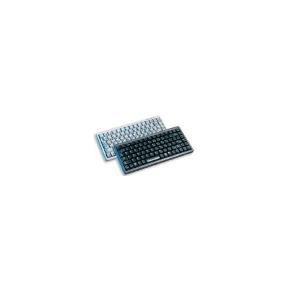 Cherry Slim Line Compact-Keyboard G84-4100 - Tastatur - Laser - 86 Tasten QWERTZ - Grau