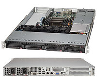 Supermicro SC815TQ-R700WB - Rack - Server - Schwarz - EATX - 1U - HDD - LAN - Leistung