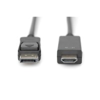 DIGITUS AK-340303-010-S - Displayport Adapterkabel, DP - HDMI Typ A St/St, 1.0m, w/lock, DP 1.2_HDMI2.0, 4K/60Hz,CE,sw