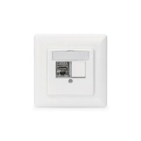 DIGITUS DN-93832 - Leerdose für Keystone Module, straight 50x50 Zentralplatte, 80x80 Rahmen, 2x keystone