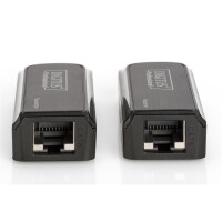 DIGITUS DS-55203 - Mini HDMI Extender Set,  Full HD 50m, Cat6/6A/7, Strom via Micro USB Kabel, sw