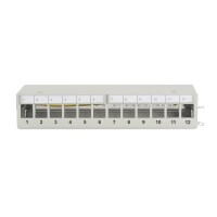 DIGITUS DN-93706 - Modular Desktop Patch Panel, geschirmt 12-Port, Lichtgrau