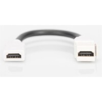DIGITUS DN-93403 - HDMI 2.0 Keystone Modul für DN-93832, 12 cm Kabel, reinweiß (RAL 9003)
